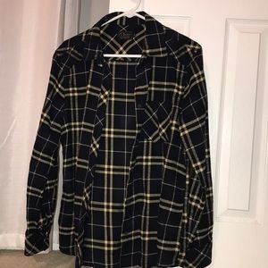 Navy Blue Oversized Flannel
